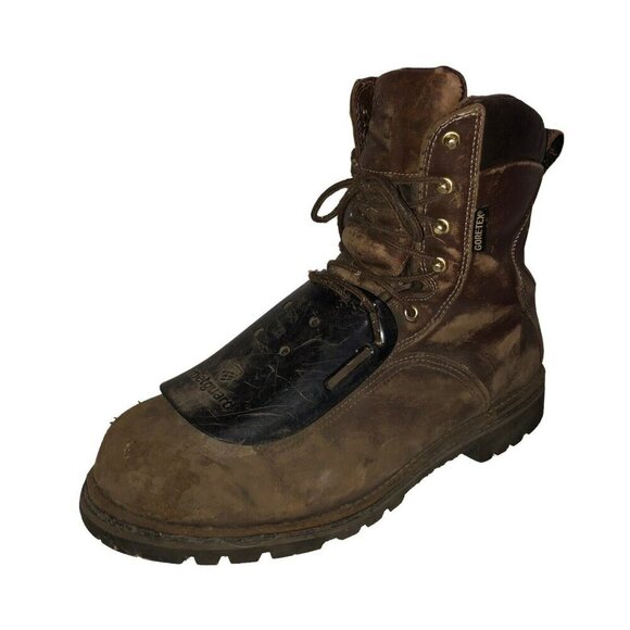 Danner Mens Size 13 Brown Leather 8” Quarry 2.0 AT GTX Steel Toe Logger Boots - Picture 1 of 16